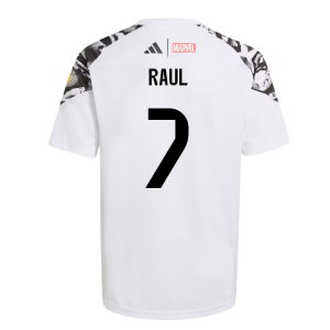 2025-2026 Real Madrid Marvel Avengers Training Shirt (White) - Kids (Raul 7)