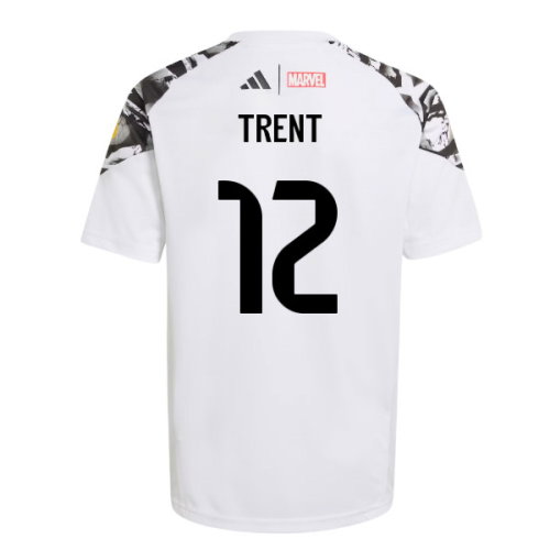 2025-2026 Real Madrid Marvel Avengers Training Shirt (White) - Kids (Trent 12)