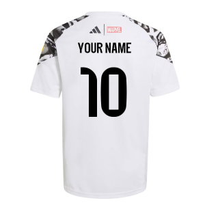2025-2026 Real Madrid Marvel Avengers Training Shirt (White) - Kids (Your Name)