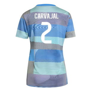 2025-2026 Real Madrid Pre-Match Shirt (Bluebird) - Womens (Carvajal 2)