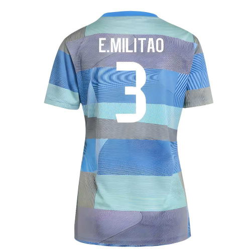 2025-2026 Real Madrid Pre-Match Shirt (Bluebird) - Womens (E.Militao 3)