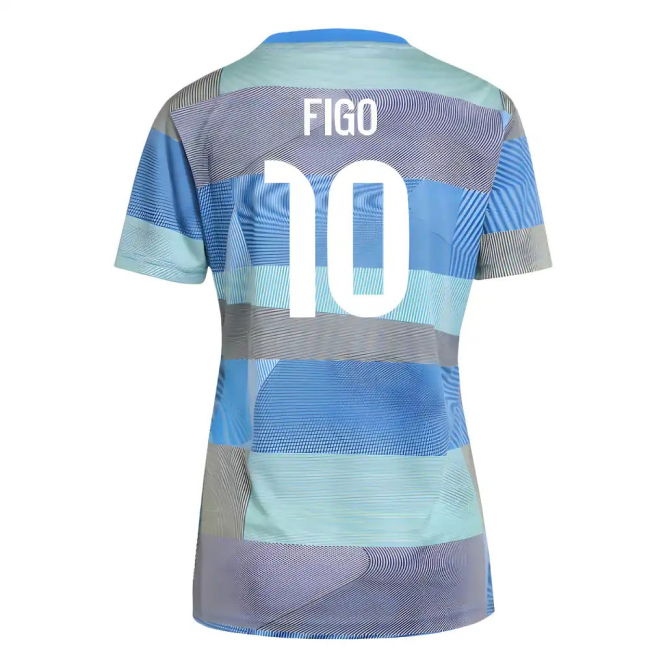 2025-2026 Real Madrid Pre-Match Shirt (Bluebird) - Womens (Figo 10)