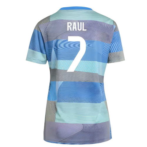 2025-2026 Real Madrid Pre-Match Shirt (Bluebird) - Womens (Raul 7)