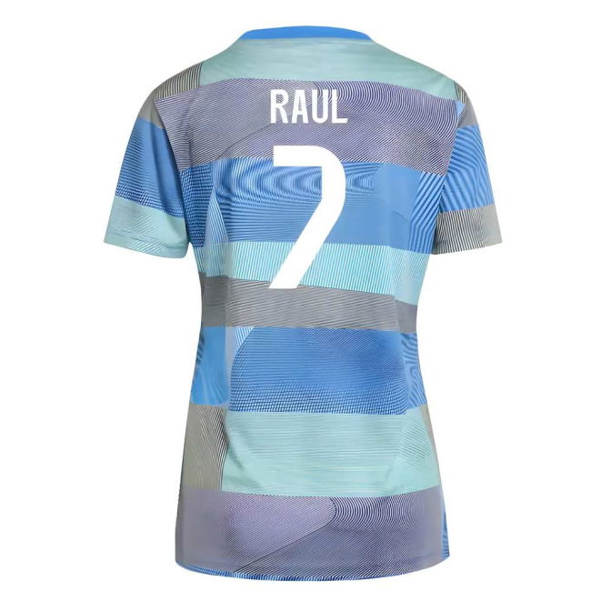 2025-2026 Real Madrid Pre-Match Shirt (Bluebird) - Womens (Raul 7)