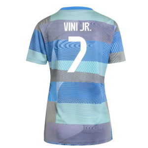 2025-2026 Real Madrid Pre-Match Shirt (Bluebird) - Womens (Vini Jr. 7)