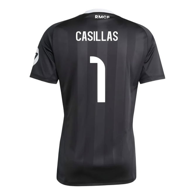 2025-2026 Real Madrid Third Goalkeeper Shirt (Black) (Casillas 1)
