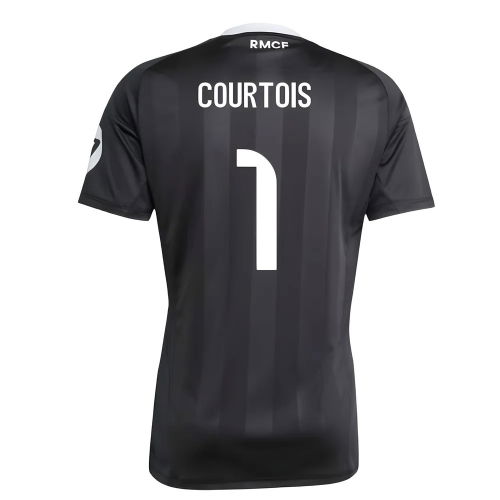 2025-2026 Real Madrid Third Goalkeeper Shirt (Black) (Courtois 1)