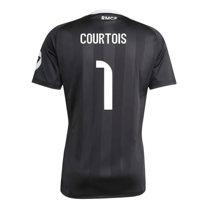 2025-2026 Real Madrid Third Goalkeeper Shirt (Black) (Courtois 1)