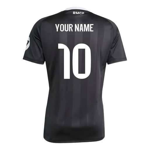 2025-2026 Real Madrid Third Goalkeeper Shirt (Black) (Your Name)