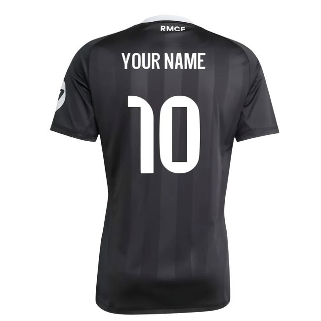 2025-2026 Real Madrid Third Goalkeeper Shirt (Black) (Your Name)