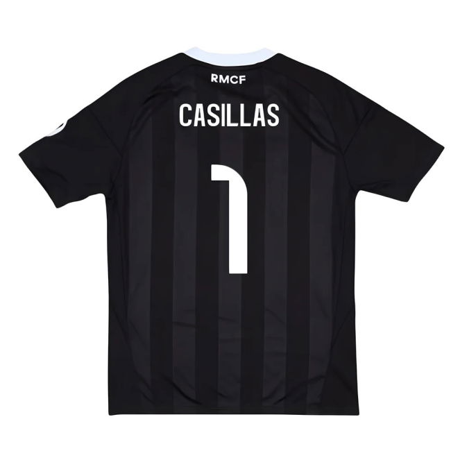 2025-2026 Real Madrid Third Goalkeeper Youth Kit (Black) (Casillas 1)