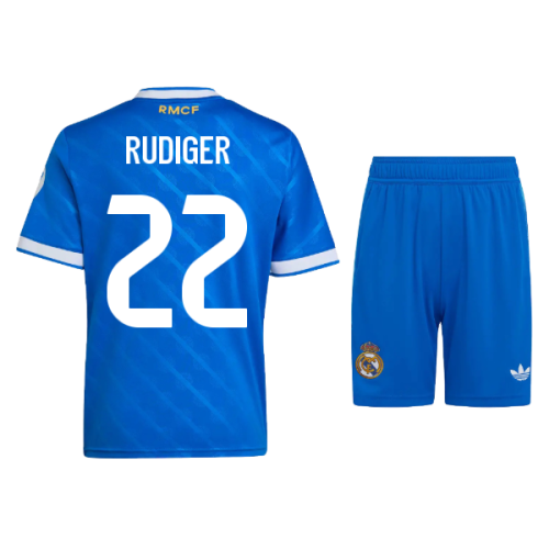 2025-2026 Real Madrid Third Mini Kit (Rudiger 22)
