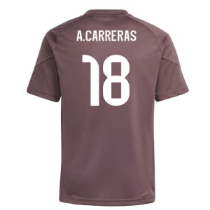 2025-2026 Real Madrid Training Jersey (Shadow Fig) - Kids (A.Carreras 18)