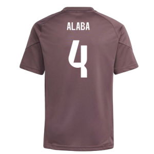 2025-2026 Real Madrid Training Jersey (Shadow Fig) - Kids (Alaba 4)