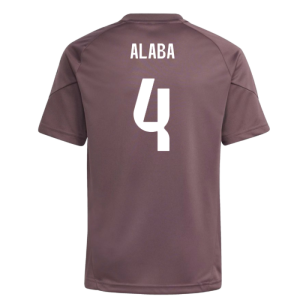 2025-2026 Real Madrid Training Jersey (Shadow Fig) - Kids (Alaba 4)