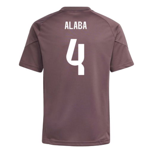 2025-2026 Real Madrid Training Jersey (Shadow Fig) - Kids (Alaba 4)