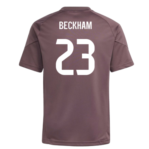 2025-2026 Real Madrid Training Jersey (Shadow Fig) - Kids (Beckham 23)