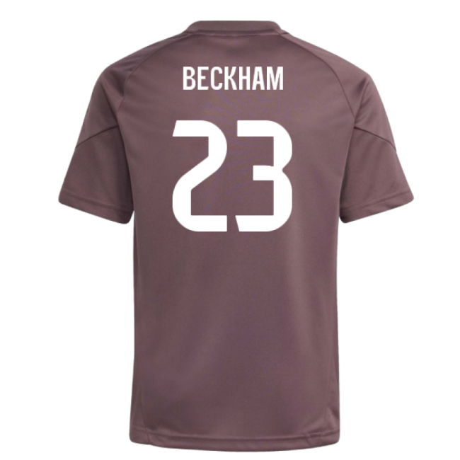 2025-2026 Real Madrid Training Jersey (Shadow Fig) - Kids (Beckham 23)