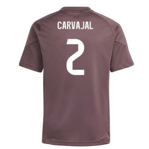 2025-2026 Real Madrid Training Jersey (Shadow Fig) - Kids (Carvajal 2)