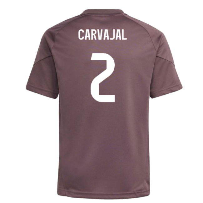 2025-2026 Real Madrid Training Jersey (Shadow Fig) - Kids (Carvajal 2)