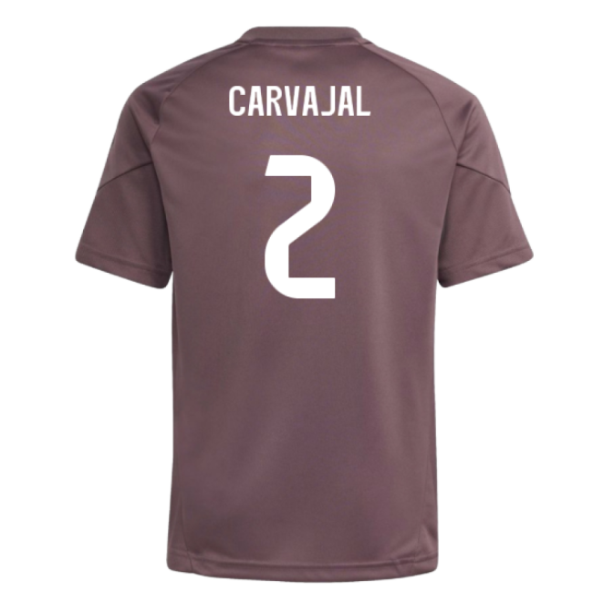 2025-2026 Real Madrid Training Jersey (Shadow Fig) - Kids (Carvajal 2)