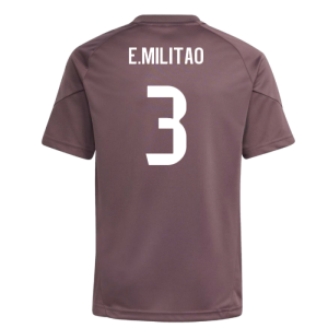 2025-2026 Real Madrid Training Jersey (Shadow Fig) - Kids (E.Militao 3)