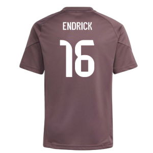 2025-2026 Real Madrid Training Jersey (Shadow Fig) - Kids (Endrick 16)