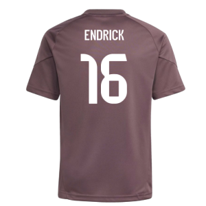 2025-2026 Real Madrid Training Jersey (Shadow Fig) - Kids (Endrick 16)