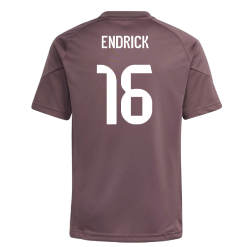 2025-2026 Real Madrid Training Jersey (Shadow Fig) - Kids (Endrick 16)