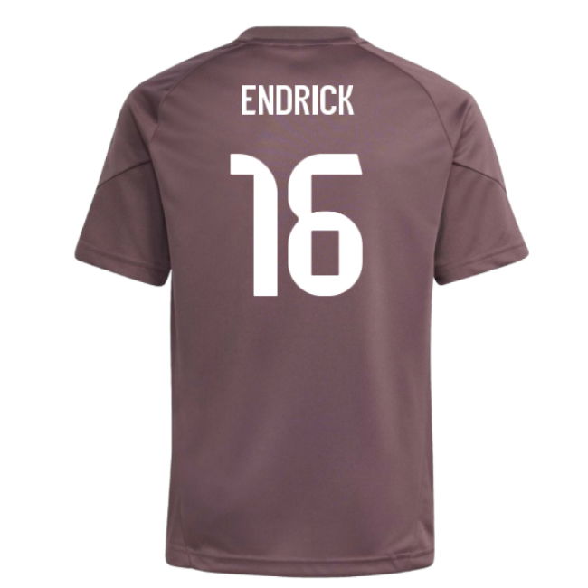 2025-2026 Real Madrid Training Jersey (Shadow Fig) - Kids (Endrick 16)