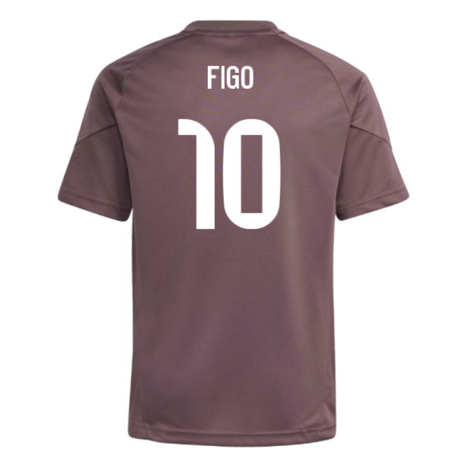2025-2026 Real Madrid Training Jersey (Shadow Fig) - Kids (Figo 10)