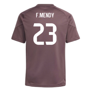 2025-2026 Real Madrid Training Jersey (Shadow Fig) - Kids (F.Mendy 23)