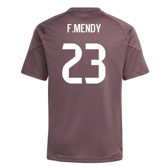2025-2026 Real Madrid Training Jersey (Shadow Fig) - Kids (F.Mendy 23)