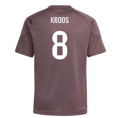 2025-2026 Real Madrid Training Jersey (Shadow Fig) - Kids (Kroos 8)