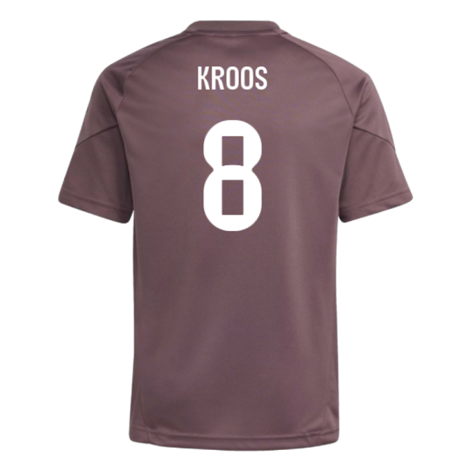 2025-2026 Real Madrid Training Jersey (Shadow Fig) - Kids (Kroos 8)