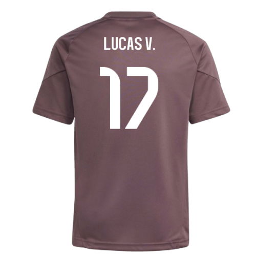 2025-2026 Real Madrid Training Jersey (Shadow Fig) - Kids (Lucas V. 17)
