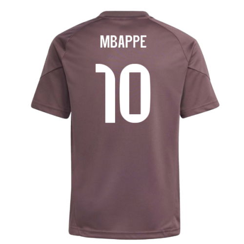 2025-2026 Real Madrid Training Jersey (Shadow Fig) - Kids (Mbappe 10)