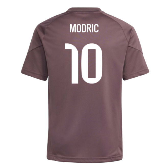 2025-2026 Real Madrid Training Jersey (Shadow Fig) - Kids (Modric 10)