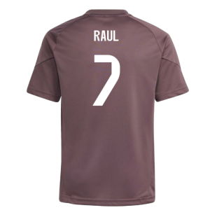 2025-2026 Real Madrid Training Jersey (Shadow Fig) - Kids (Raul 7)