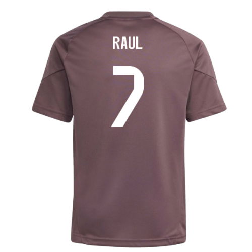 2025-2026 Real Madrid Training Jersey (Shadow Fig) - Kids (Raul 7)