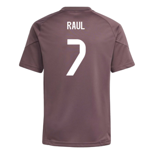 2025-2026 Real Madrid Training Jersey (Shadow Fig) - Kids (Raul 7)