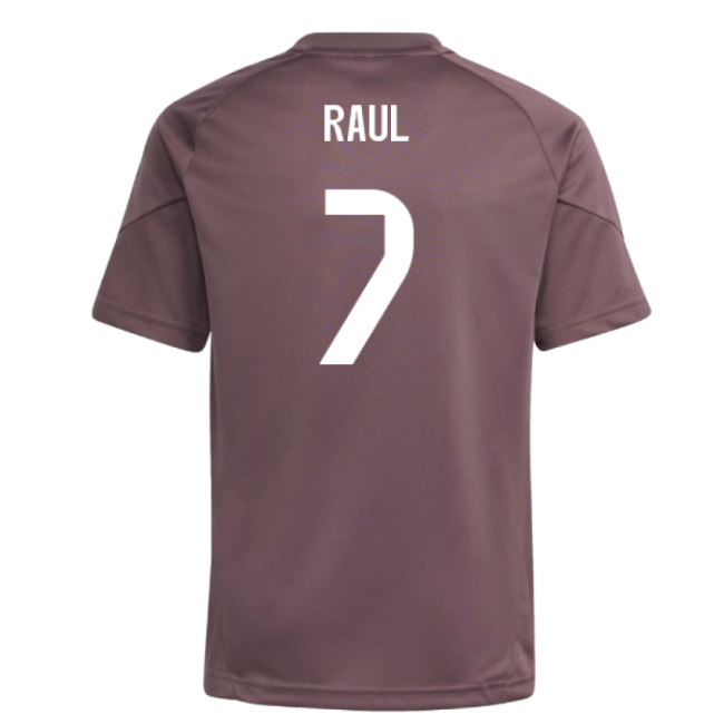 2025-2026 Real Madrid Training Jersey (Shadow Fig) - Kids (Raul 7)