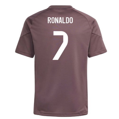 2025-2026 Real Madrid Training Jersey (Shadow Fig) - Kids (Ronaldo 7)