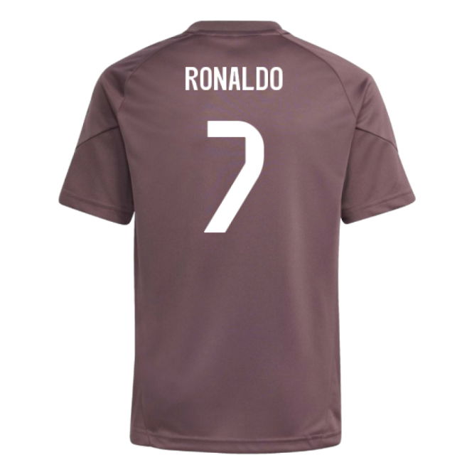 2025-2026 Real Madrid Training Jersey (Shadow Fig) - Kids (Ronaldo 7)