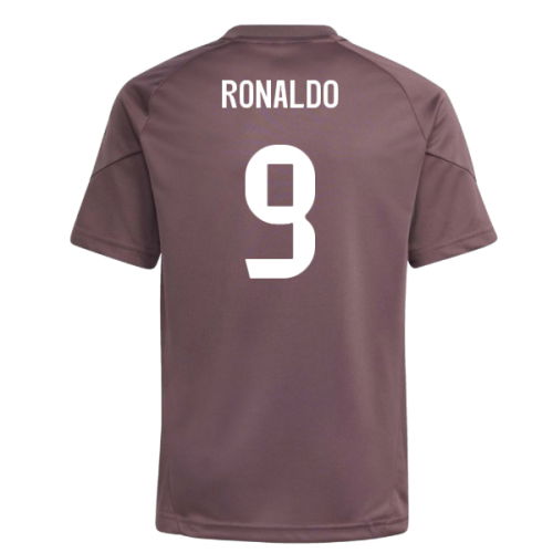 2025-2026 Real Madrid Training Jersey (Shadow Fig) - Kids (Ronaldo 9)