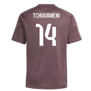 2025-2026 Real Madrid Training Jersey (Shadow Fig) - Kids (Tchouameni 14)