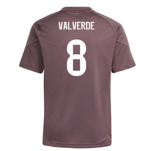 2025-2026 Real Madrid Training Jersey (Shadow Fig) - Kids (Valverde 8)