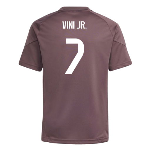 2025-2026 Real Madrid Training Jersey (Shadow Fig) - Kids (Vini Jr. 7)