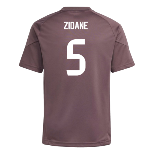 2025-2026 Real Madrid Training Jersey (Shadow Fig) - Kids (Zidane 5)