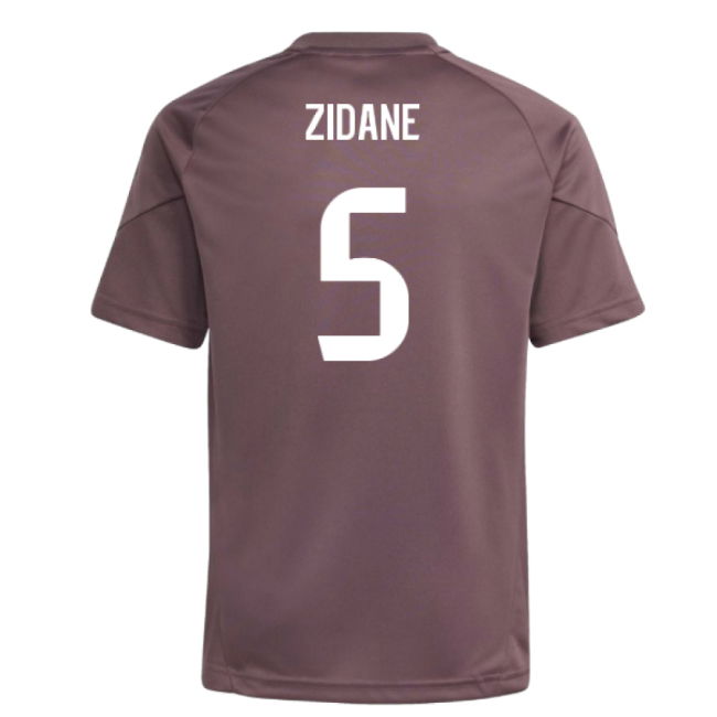 2025-2026 Real Madrid Training Jersey (Shadow Fig) - Kids (Zidane 5)